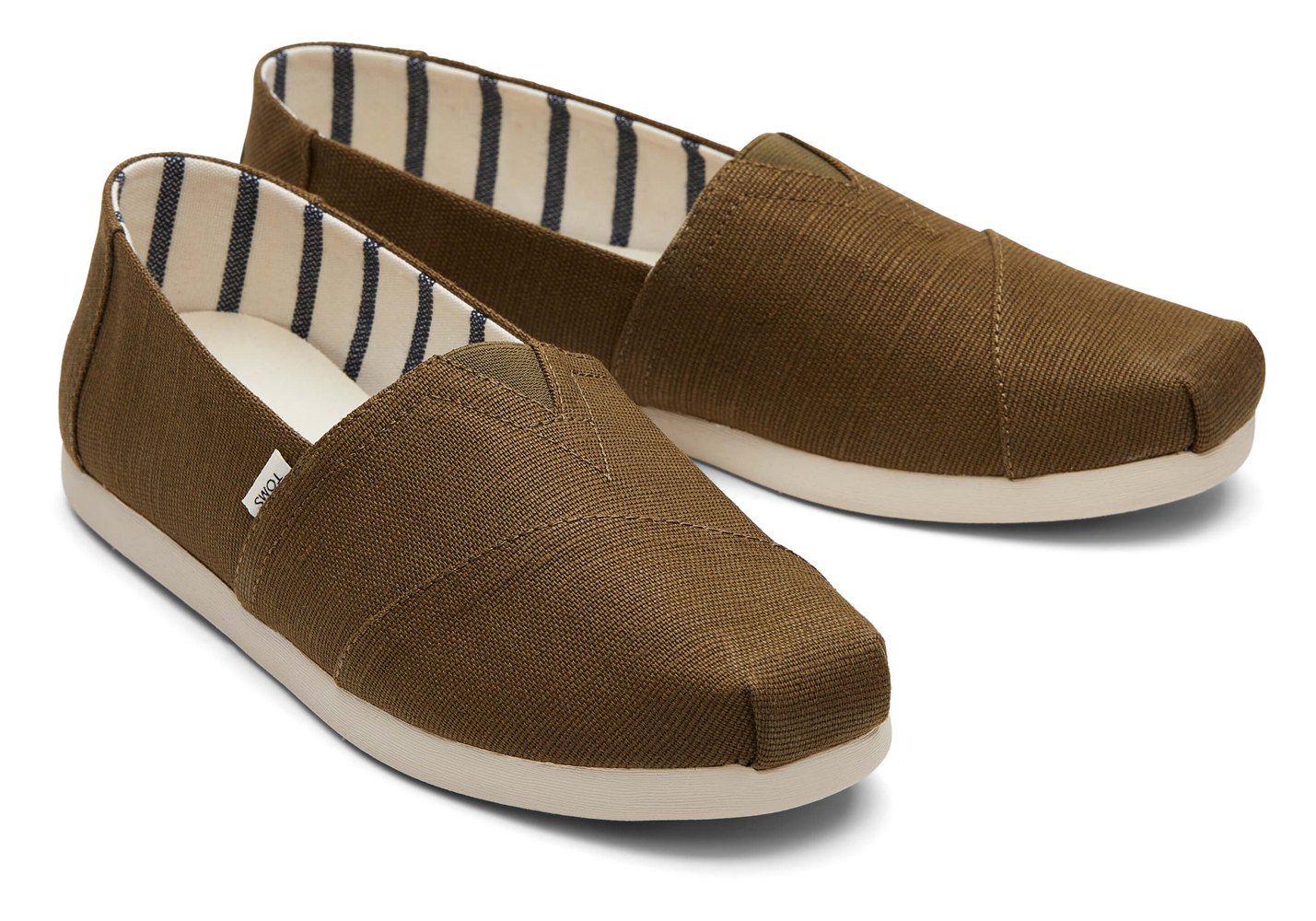 Toms Espadryle Męskie Oliwkowe - Alpargata Heritage Płócienne - 10CJXHLQM